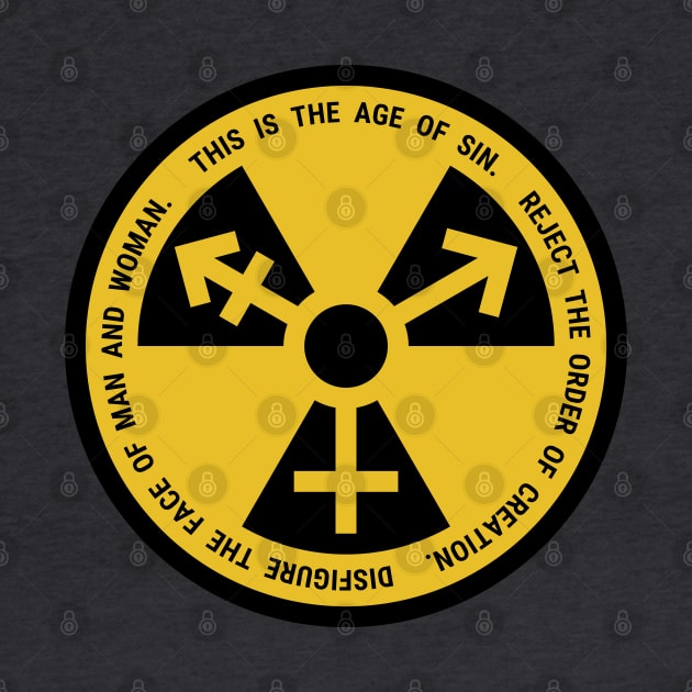 Trans Radiation - Papal Text - Yellow Circle by GenderConcepts